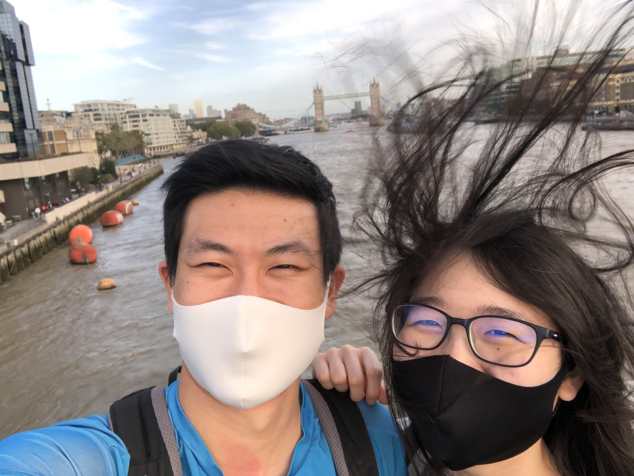 Blown away on London bridge